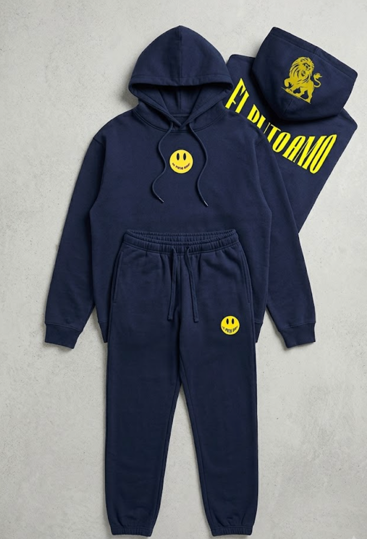 Navy Blue Tracksuit "El Puto Amo" - Style and Attitude in One Set