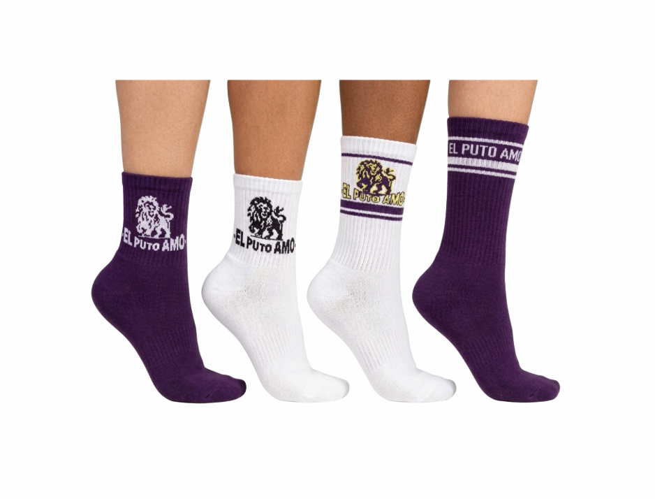Paquete de 4 pares de calcetines urbanos "EL PUTO AMO"